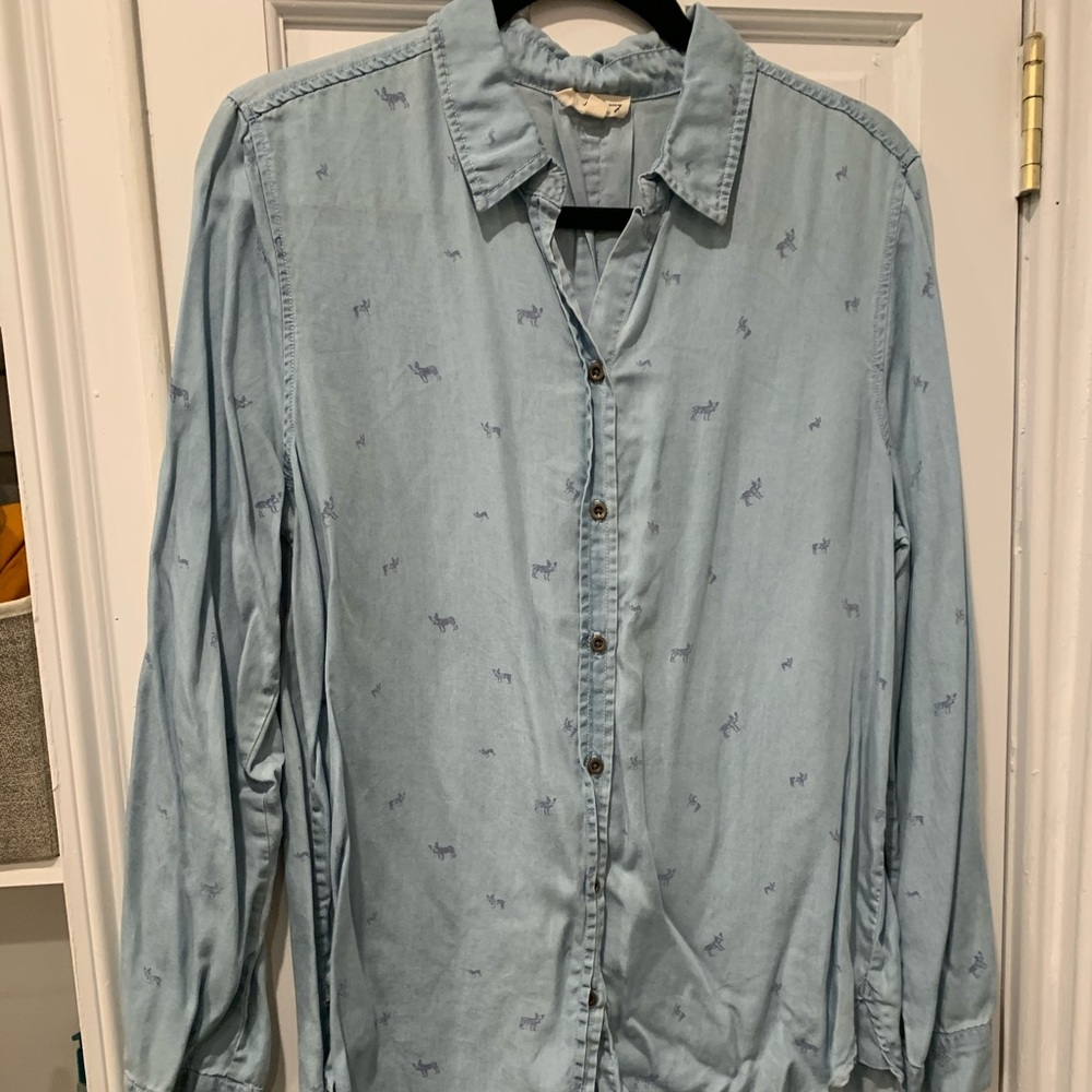 Button down Frenchie shirt